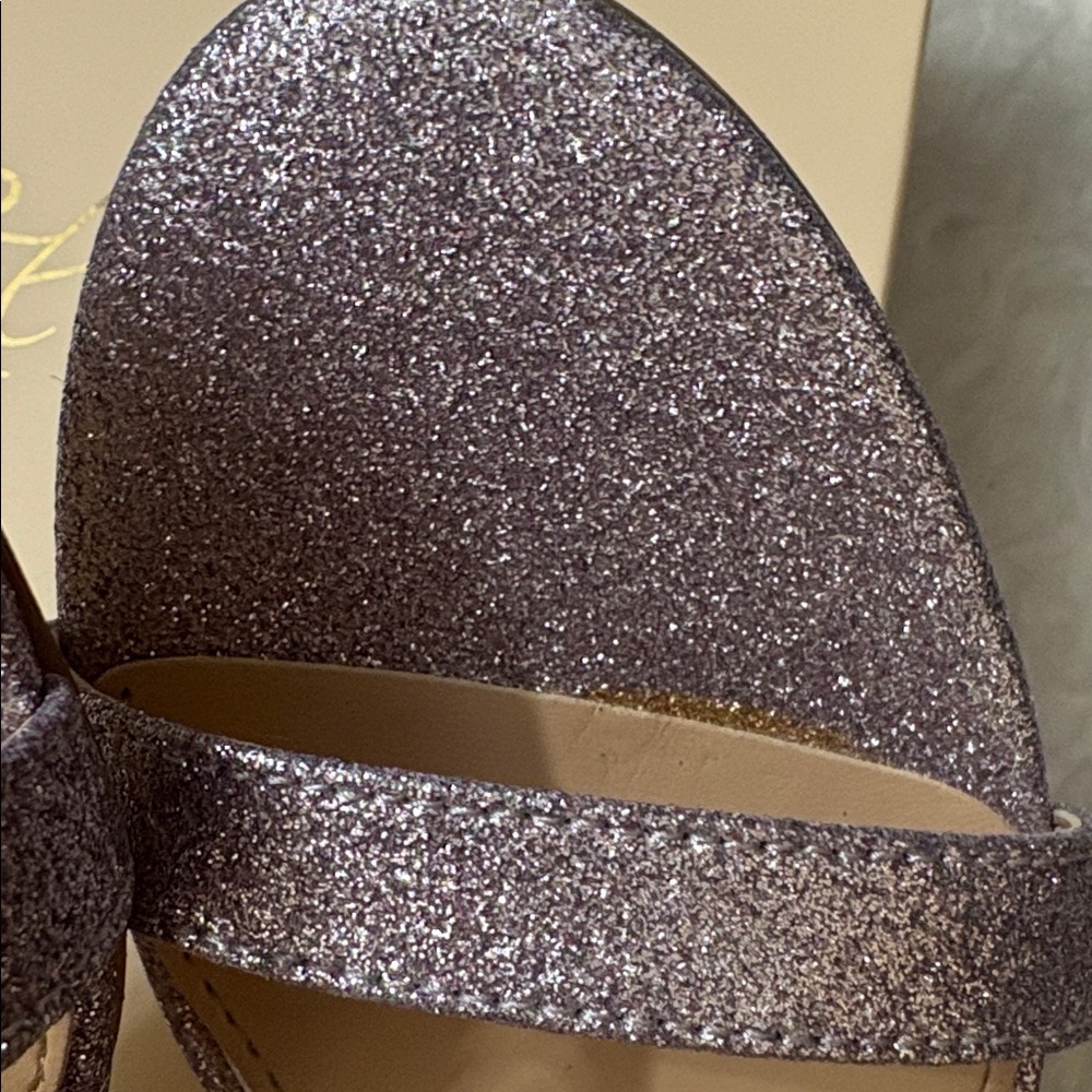NEW In Box Jewel Badgley Mischka Purple Lilac Glitter Diana Strappy Heels Size 7 - Picture 10 of 16